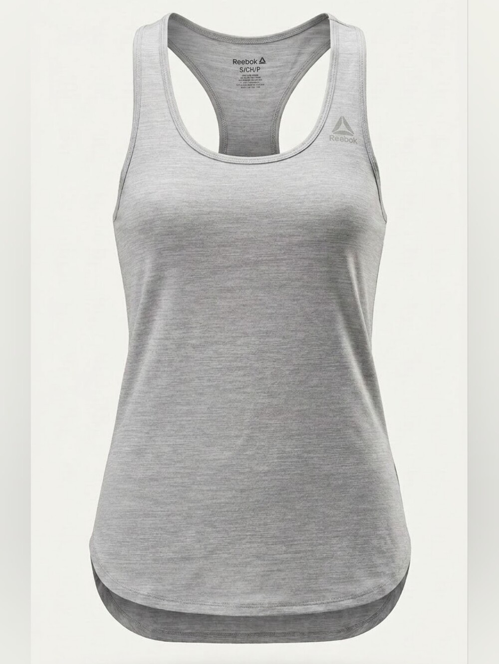 Reebok Gray Heathered Racerback Athletic Tank Top Size Small